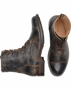 Bed Stu Protege Cap Toe Boots, Black