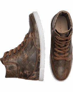 Bed Stu Lordmind Moc Toe High-Top Sneakers, Brown