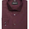 Awearness Kenneth Cole Slim Fit Performance Stretch Dress Shirt, Charcoal Gray -Male Clothing Store MW40 55W0 11 AWEARNESS KENNETH COLE BURGUNDY TIC MAIN