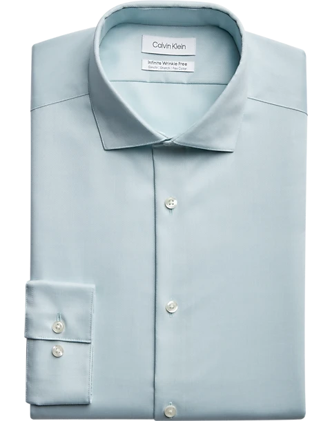 Calvin Klein Infinite Wrinkle Free Slim Fit Stretch Collar Dress Shirt, Green 3 Calvin Klein Infinite Wrinkle Free Slim Fit Stretch Collar Dress Shirt, Green