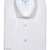 &Collar Pacific Slim Fit Stain-Resistant Short Sleeve Dress Shirt, White -Male Clothing Store MW40 5FMU 01 COLLAR WHITE SOLID MAIN