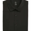 Michael Strahan Modern Fit Short Sleeve Dress Shirt, Black -Male Clothing Store MW40 5FW3 08 MICHAEL STRAHAN BLACK SOLID MAIN