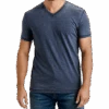 Lucky Brand Burnout Modern Fit V-Neck T-Shirt, Navy -Male Clothing Store MW40 6GXA 01 LUCKY BRAND NAVY MAIN