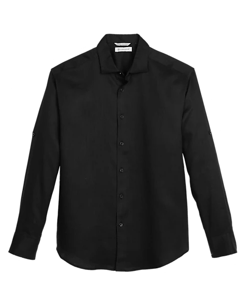 Cubavera Modern Fit Long Sleeve Linen-Blend Shirt, White 3 Cubavera Modern Fit Long Sleeve Linen-Blend Shirt, White