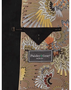 Paisley & Gray Slim Fit Military Coat, Black -Male Clothing Store MW40 6LV7 02 PAISLEY GRAY BLACK ALT2