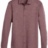 Joseph Abboud Modern Fit Knit Sport Shirt, Burgundy Houndstooth -Male Clothing Store MW40 6LZ0 45 JOSEPH ABBOUD BURGUNDY MAIN