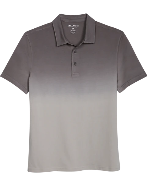 Awearness Kenneth Cole Slim Fit Polo Shirt, Gray Ombre 3 Awearness Kenneth Cole Slim Fit Polo Shirt, Gray Ombre
