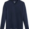 Awearness Kenneth Cole Slim Fit V-Neck Long Sleeve T-Shirt, Navy -Male Clothing Store MW40 6MLW 01 AWEARNESS KENNETH COLE NAVY MAIN