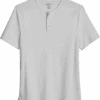 Awearness Kenneth Cole Modern Fit Short Sleeve Henley, Light Gray -Male Clothing Store MW40 6MNL 75 AWEARNESS KENNETH COLE LT GRAY MAIN