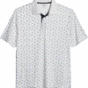 Haggar Modern Fit LIFE KHAKI™ Short Sleeve Polo, White Seahorse Pattern -Male Clothing Store MW40 6MUT 10 HAGGAR WHITE MAIN