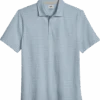 Joseph Abboud Modern Fit Slub Polo, Light Blue Stripe -Male Clothing Store MW40 6MV9 26 JOSEPH ABBOUD LIGHT BLUE MAIN