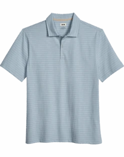Joseph Abboud Modern Fit Slub Polo, Light Blue Stripe