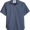 Joseph Abboud Modern Fit Sport Shirt, Navy Mini Floral -Male Clothing Store MW40 6MVL 01 JOSEPH ABBOUD NAVY MAIN