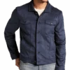 Joseph Abboud Modern Fit Faux Suede Trucker Jacket, Navy -Male Clothing Store MW40 6MWD 01 JOSEPH ABBOUD NAVY MAIN 1
