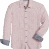 Con.Struct Slim Fit Spread Collar Sport Shirt, Pink Seersucker -Male Clothing Store MW40 6MXR 97 CONSTRUCT SALMON MAIN