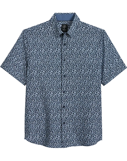 Michael Strahan Modern Fit 4-Way Stretch Short Sleeve Sport Shirt, Blue Liberty Floral 3 Michael Strahan Modern Fit 4-Way Stretch Short Sleeve Sport Shirt, Blue Liberty Floral