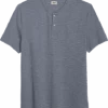 Joseph Abboud Modern Fit Short Sleeve Henley, Slate Stripe 2 Joseph Abboud Modern Fit Short Sleeve Henley, Slate Stripe -Male Clothing Store MW40 6N3D 17 JOSEPH ABBOUD SLATE MAIN
