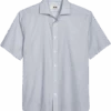 Joseph Abboud Modern Fit Short Sleeve Sport Shirt, Slate Medallion