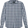 Awearness Kenneth Cole Slim Fit Spread Collar Sport Shirt, Teal Grid 2 Awearness Kenneth Cole Slim Fit Spread Collar Sport Shirt, Teal Grid -Male Clothing Store MW40 6NC2 93 AWEARNESS KENNETH COLE TEAL MAIN