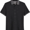 Michael Strahan Modern Fit Short Sleeve Polo, Black Stripe 2 Michael Strahan Modern Fit Short Sleeve Polo, Black Stripe -Male Clothing Store MW40 6NCK 02 MICHAEL STRAHAN BLACK MAIN
