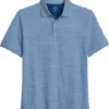 Michael Strahan Modern Fit Short Sleeve Polo, Blue Stripe