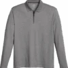 Michael Strahan Modern Fit Long Sleeve Polo, Gray -Male Clothing Store MW40 6NCX 04 MICHAEL STRAHAN MED GRAY MAIN