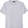 Paisley & Gray Slim Fit Spread Collar Sport Shirt, White -Male Clothing Store MW40 6NDG 10 PAISLEY GRAY WHITE MAIN
