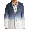 Paisley & Gray Slim Fit Blazer, Blue & White Ombre Tie Dye 1 Paisley & Gray Slim Fit Blazer, Blue & White Ombre Tie Dye -Male Clothing Store MW40 6NE2 14 PAISLEY GRAY MED BLUE MAIN