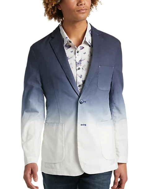 Paisley & Gray Slim Fit Blazer, Blue & White Ombre Tie Dye 3 Paisley & Gray Slim Fit Blazer, Blue & White Ombre Tie Dye