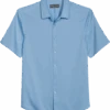 Paisley & Gray Slim Fit Short Sleeve Sport Shirt, Baby Blue