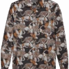 Paisley & Gray Slim Fit Spread Collar Sport Shirt, Black Leopard Print -Male Clothing Store MW40 6NEV 02 PAISLEY GRAY BLACK MAIN