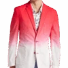 Paisley & Gray Slim Fit Linen Blazer, Red & White Tie Dye -Male Clothing Store MW40 6NFJ 11 PAISLEY GRAY RED MAIN