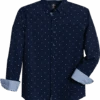 Michael Strahan Modern Fit Button-Down Collar 4-Way Stretch Sport Shirt, Navy Stars -Male Clothing Store MW40 6NHG 01 MICHAEL STRAHAN NAVY MAIN