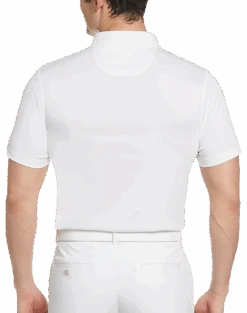 PGA Tour Classic Fit Printed Polo, White Asymmetric Tropical -Male Clothing Store MW40 6NLA 10 PGA TOUR WHITE ALT1