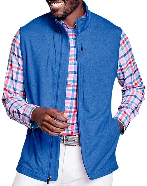 Johnston & Murphy Modern Fit XC4 Performance Full Zip Vest, Blue 3 Johnston & Murphy Modern Fit XC4 Performance Full Zip Vest, Blue