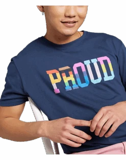 The Phluid Project Classic Fit Proud Graphic Crew, Navy -Male Clothing Store MW40 6NMT 01 THE PHLUID PROJECT NAVY ALT1 2