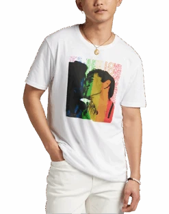 The Phluid Project Classic Fit It's Just Love Graphic Crew, White