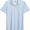 Report Collection Modern Fit Knit Polo, Light Blue -Male Clothing Store MW40 6PH2 14 REPORT COLLECTION MED BLUE MAIN