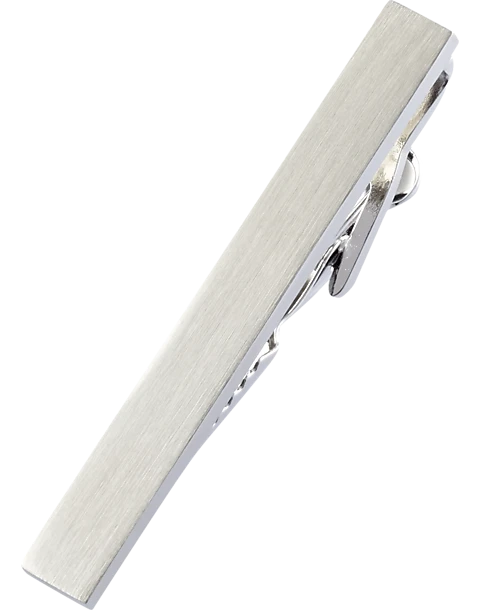 Joseph Abboud Matte Silver-Tone Tie Bar