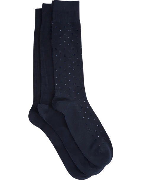 Joseph Abboud Navy King Size Socks, 3-Pack 3 Joseph Abboud Navy King Size Socks, 3-Pack