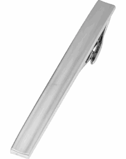Pronto Uomo Matte Silver Tie Bar