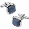 Pronto Uomo Silver & Gray Cufflinks -Male Clothing Store MW40 83EC 20 PRONTO UOMO GRAY MAIN