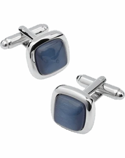 Pronto Uomo Silver & Gray Cufflinks