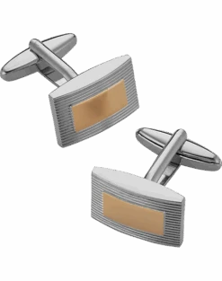 Pronto Uomo Cufflinks, Gold & Sliver