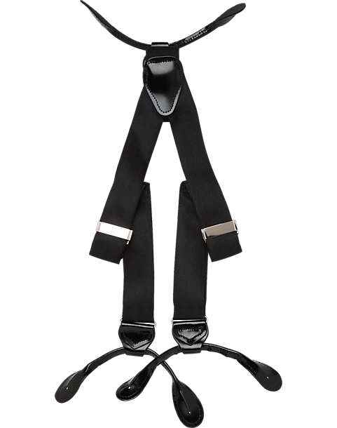 Men's Wearhouse Fancy Big And Tall Black Silk Braces 3 Men's Wearhouse Fancy Big And Tall Black Silk Braces