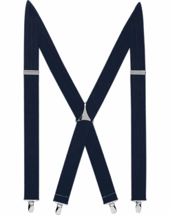Egara Black Stripe Clip Suspenders, Big & Tall