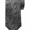 Pronto Uomo Narrow Tie, Black & Charcoal Paisley -Male Clothing Store MW40 8UJ0 02 PRONTO UOMO PLATINUM BLK CHAR PSLY MAIN