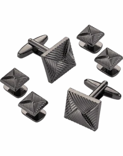 Pronto Uomo Cufflinks & Studs Set, Black Wrap