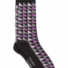 Egara Socks, Pink & Gray Tri Grid
