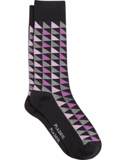 Egara Socks, Pink & Gray Tri Grid